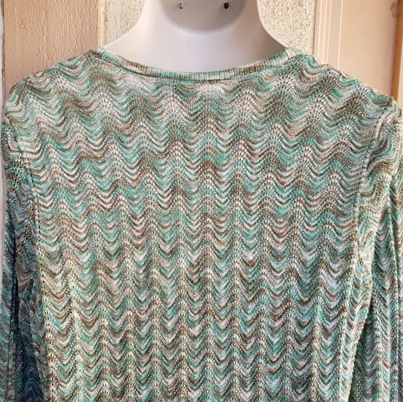 2 / 12 CHICO'S thin lightweight open knit cardigan - Picture 6 of 8